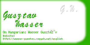 gusztav wasser business card